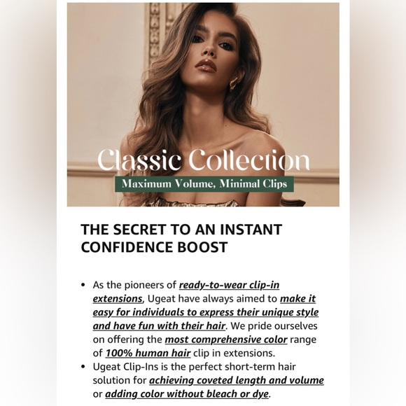 HUMAN HAIR Clip in Hair Dark Brown Mix Caramel Brown Extensions Full Head 16inch - Picture 7 of 13